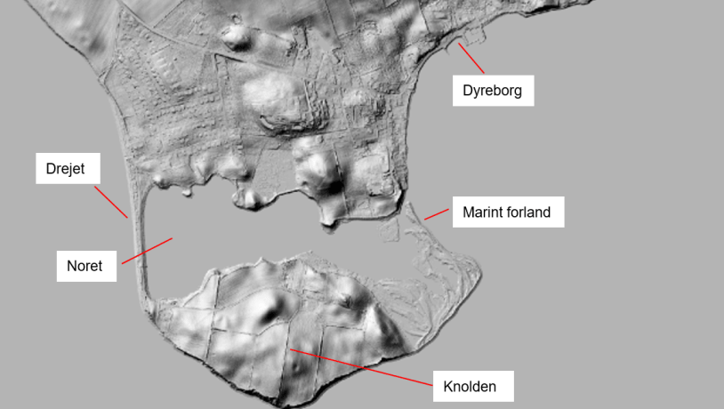 Skyggekort Knolden. Geopark Det Sydfynske Øhav