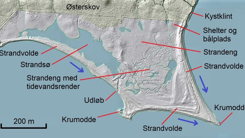 Skyggekort over Thurø Rev. Geopark Det Sydfynske Øhav.