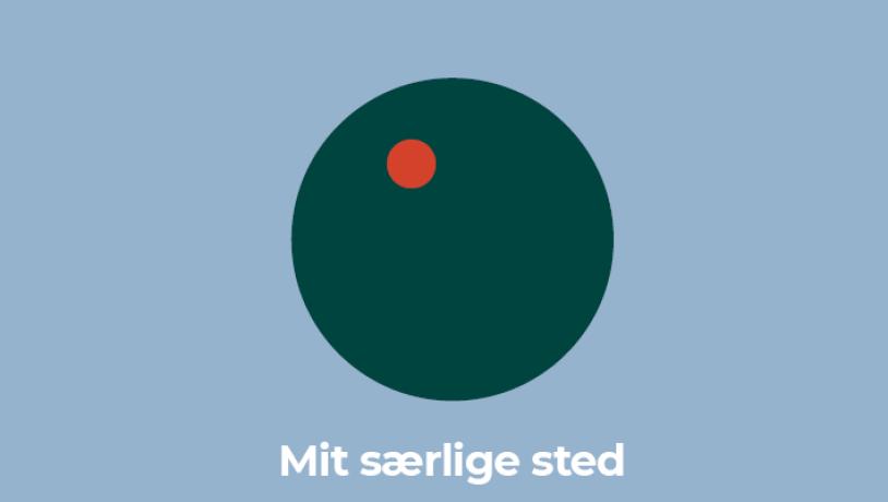 Logo til geoparkens podcast Mit særlige sted