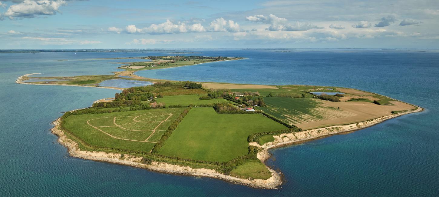 Drejø from above - Geopark Det Sydfynske Øhav.