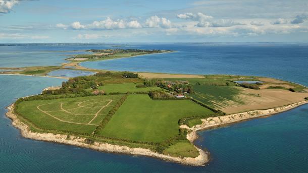 Drejø from above - Geopark Det Sydfynske Øhav.