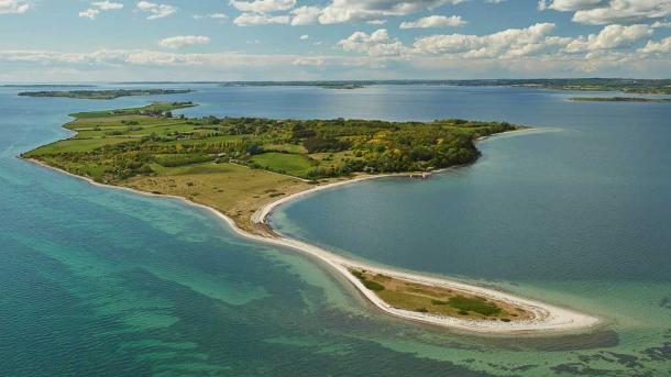 Avernakø seen from the Air. Geopark The South Funen Archipelago