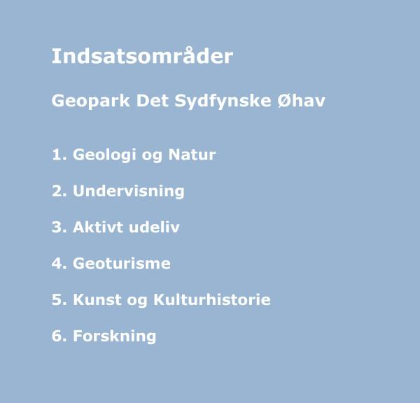 Indsatsområder Geopark Det Sydfynske Øhav