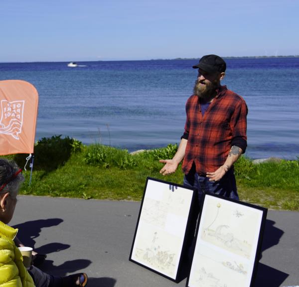 Balder Mo ved Badeanstalten i Rudkøbing